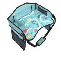 Portable Child Car Seat Table™   Veilig & Comfortabel   Draagbare Kinder Autostoel Tafel Blauw | Educatief Speelgoed