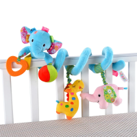 Baby Spiral Toy™   Autostoel & Kinderwagen Speelgoed Blauwe Olifant | Educatief Speelgoed
