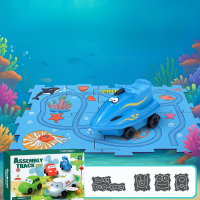 Car Track™   Bouw, speel en ontdek   Speelgoedautoset Blauwe Jetski / 15 delige | Educatief Speelgoed