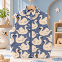 TinyWarm – Knus & Comfortabel – Kinder Pluche Bodywarmer Blauw / 80 (18–24 maanden) | Educatief Speelgoed