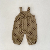 BabyBloom – Schattig & Comfortabel – Jumpsuit met Gestippeld Design Jumpsuit (Bruin) / 66 (0–6 maanden) | Educatief Speelgoed