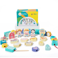 Lace & Thread™ – Stapel & Rijg Spel –  Kralen Rijgen Mensen | Educatief Speelgoed