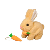 Electric Bunny™ – Springlevend & Gezellig – Pluche Konijn Wortel Konijn Bruin | Educatief Speelgoed