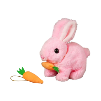 Electric Bunny™ – Springlevend & Gezellig – Pluche Konijn Wortel Konijn Roze | Educatief Speelgoed