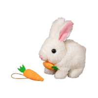 Electric Bunny™ – Springlevend & Gezellig – Pluche Konijn Wortel Konijn Wit | Educatief Speelgoed