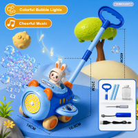 Bubble Blower – Speels & Leuk – Bellen Blaas Duw Wagen Blauw Konijntje | Educatief Speelgoed