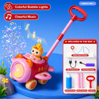 Bubble Blower – Speels & Leuk – Bellen Blaas Duw Wagen Roze Kip | Educatief Speelgoed