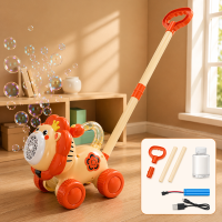 Bubble Blower – Speels & Leuk – Bellen Blaas Duw Wagen Leeuw | Educatief Speelgoed