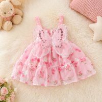 Girls Butterfly Dress – Schattig & Luchtig – Kinder Jurk Zachtroze / 80 (12–18 maanden) | Educatief Speelgoed