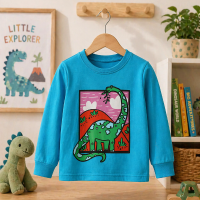 Kids Dinosaur Sweatshirt – Comfort & Stijl – Dino Kinder Trui Blauw / 90 (2–3 jaar) | Educatief Speelgoed