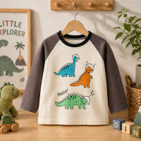 Kids Dinosaur Sweatshirt – Comfort & Stijl – Dino Kinder Trui Crème / 130 (6–7 jaar) | Educatief Speelgoed