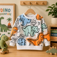 Kids Dinosaur Sweatshirt – Comfort & Stijl – Dino Kinder Trui Dino Doodle / 120 (5–6 jaar) | Educatief Speelgoed