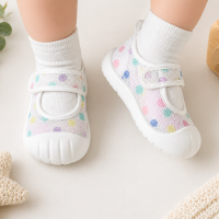 Baby Anti Slip Shoes – Veilig & Comfort – Kinder Schoenen Polka / Regenboog / 19 (6–10 maanden) | Educatief Speelgoed