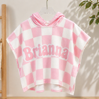Personalized Hooded Towel – Zacht & Uniek – Gepersonaliseerde Kinder Badcape Orchideeënroze / 60x80cm | Educatief Speelgoed
