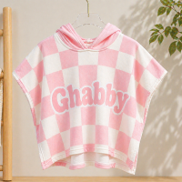 Personalized Hooded Towel – Zacht & Uniek – Gepersonaliseerde Kinder Badcape Kwartsroze / 50x50cm | Educatief Speelgoed