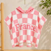Personalized Hooded Towel – Zacht & Uniek – Gepersonaliseerde Kinder Badcape Zalmroze / 60x80cm | Educatief Speelgoed
