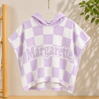 Personalized Hooded Towel – Zacht & Uniek – Gepersonaliseerde Kinder Badcape Pastel lila / 60x60cm | Educatief Speelgoed