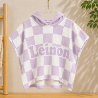 Personalized Hooded Towel – Zacht & Uniek – Gepersonaliseerde Kinder Badcape Fair Orchid / 50x50cm | Educatief Speelgoed