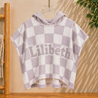 Personalized Hooded Towel – Zacht & Uniek – Gepersonaliseerde Kinder Badcape Pastelkleurig perkament / 50x50cm | Educatief Speelgoed