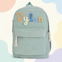 Kids Backpack – Gepersonaliseerde Rugzak voor Kinderen Groen Gekleurd | Educatief Speelgoed