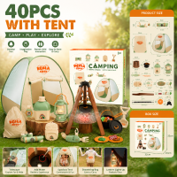 Kids Camping Adventure – Avontuurlijk & Interactief – Kampeer Set 40 stuks – Incl. Tent | Educatief Speelgoed