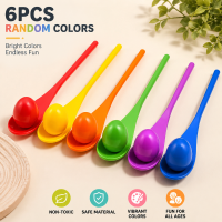 Wooden Egg Spoon Game – Motoriek & Leren – Eierrace Balans Spel Set van 6 | Educatief Speelgoed