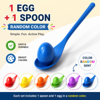 Wooden Egg Spoon Game – Motoriek & Leren – Eierrace Balans Spel 1 Lepel incl. Ei | Educatief Speelgoed