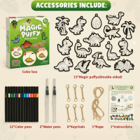 Magic Puff Paint – Creatief & Interactief – Knutsel Set met magische schuimtextuur Dinosaurus | Educatief Speelgoed