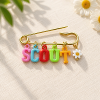 Personalized Charm Pin – Persoonlijk & Stijlvol – Naam Broche Bloem | Educatief Speelgoed