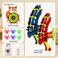 Sticky Ball Shooting Game – Actief & Interactief – Dartspel Set Eekhoorn / Rood | Educatief Speelgoed