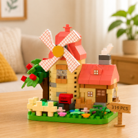 DIY Windmill Building Blocks – Creatief & Uitdagend – Bouwstenen Set Platteland | Educatief Speelgoed
