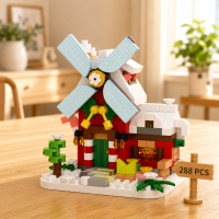 DIY Windmill Building Blocks – Creatief & Uitdagend – Bouwstenen Set Kerstmolen | Educatief Speelgoed