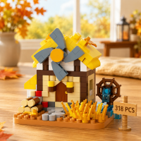 DIY Windmill Building Blocks – Creatief & Uitdagend – Bouwstenen Set Herfstmolen | Educatief Speelgoed