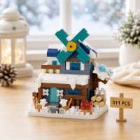 DIY Windmill Building Blocks – Creatief & Uitdagend – Bouwstenen Set Wintermolen | Educatief Speelgoed