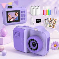 Instant Print Camera – Creatief & Interactief – Instant Kinder Camera Paars | Educatief Speelgoed