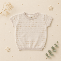 Knit Top & Cardigan – Zacht & comfortabel – Gebreid Shirt & Vest T shirt / Abrikoos / 110 (4–5 jaar) | Educatief Speelgoed