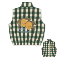 WarmHug – Comfortabel & Trendy – Kinder Fleece Jas met Speelse Prints Vest / Citroen / 120 (5–6 jaar) | Educatief Speelgoed