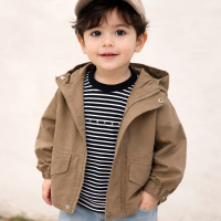 CozyShield – Winddicht & Comfortabel – Kinder Parka Koffie / 130 (6 jaar) | Educatief Speelgoed