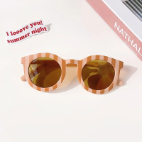 Colorful Kids Sun Shades – UV bescherming & Stijlvol – Kinder Zonnebril Perzik Strepen / 0 8 Jaar | Educatief Speelgoed