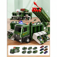 MegaTank – Stoer & Innovatief – Militaire Vrachtwagen 8 Raketten | Educatief Speelgoed