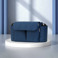 ToddlerOrganizer – Waterafstotend & Ruim – Kinderwagen Organizer met Flessenhouders Donkerblauw | Educatief Speelgoed