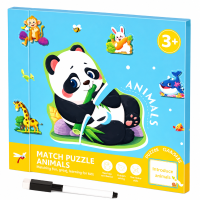 SmartMatch – Speels & Leerzaam – Magnetisch 2 in 1 teken  en puzzelboek Dieren | Educatief Speelgoed