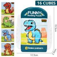 Twisty Puzzle™   Eindeloos Puzzelplezier   Draaipuzzel Dinosaur 16 vlakjes | Educatief Speelgoed