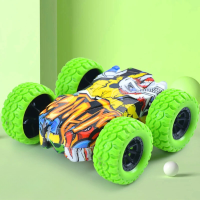 Double Stunt Car™   Dubbelzijdig Plezier   Speelgoedauto Groen | Educatief Speelgoed