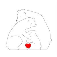 Family Puzzle™ – Gepersonaliseerd Moederdag Cadeau met Berenfamilie 2 Grote Beren + 1 kind | Educatief Speelgoed