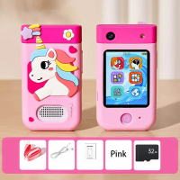 KiddoPhone – Educatief & Interactief – Kinder Smartphone met Camera en Spellen Eenhoorn / Ja (32GB) | Educatief Speelgoed