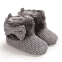 Mini Fashion™   Altijd Warme Voeten   Kinder Winterschoenen Grijs   Strik / 18 (6 12 maanden) | Educatief Speelgoed