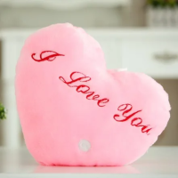 Glow Star Pillow™ – Sterrenpret in bed – Lichtgevend Knuffel kussen Roze Hart | Educatief Speelgoed