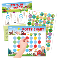 PottyChart – Speels & Motiverend – Potty Training Stickerkaart Boerderij | Educatief Speelgoed