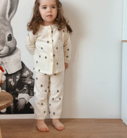 Mini Fashion™   Luchtig Katoen   Kinder Pyjama Beige   Fruit / 100 (3 jaar) | Educatief Speelgoed